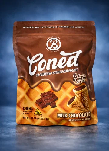 8EBDA666-C72B-479C-9352-253F11522EB7 150 MG D9 Coned Infused Chocolate Cones — Milk Chocolate