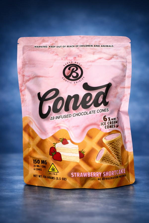 CF62C657-C8E7-4055-A017-92C9431FF488.png Coned D9 Chocolate Cones Strawberry Shortcake (150mg)